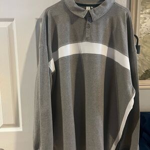 Gola Charcoal and White Long Sleeve Shirt Dress